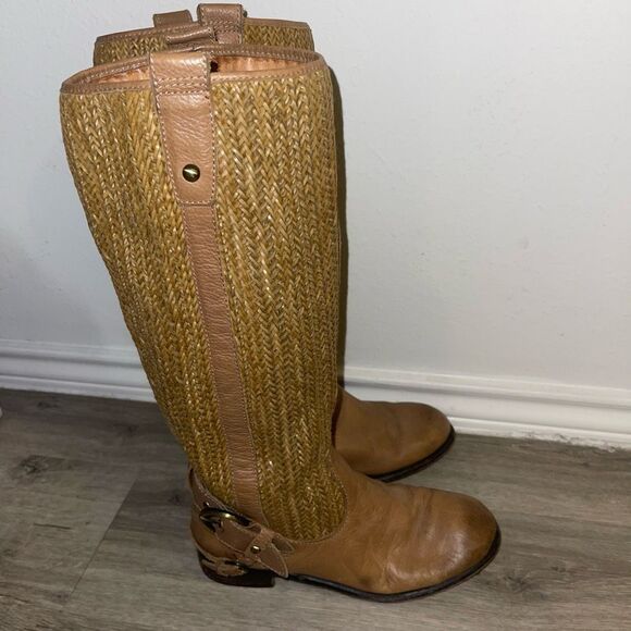 Anthropologie Schuler & Sons woven leather riding boots - Picture 7 of 9